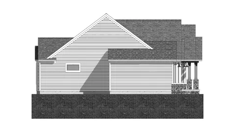 The Bellview house plan, exterior view 4